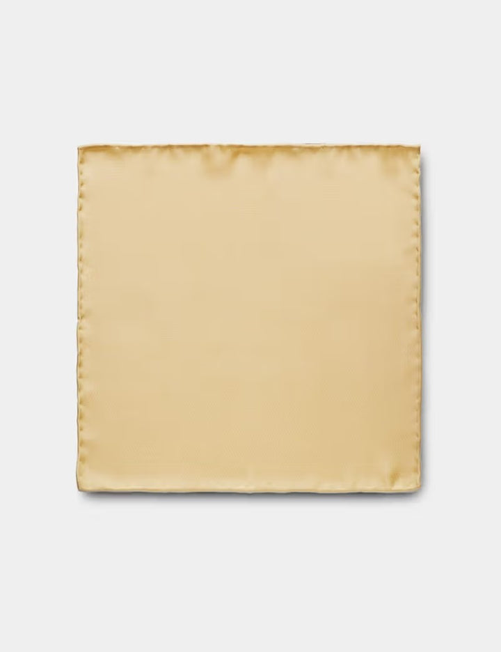 H & C Men Silk Plain Pocket Hankies HAPMA250 (Yellow)