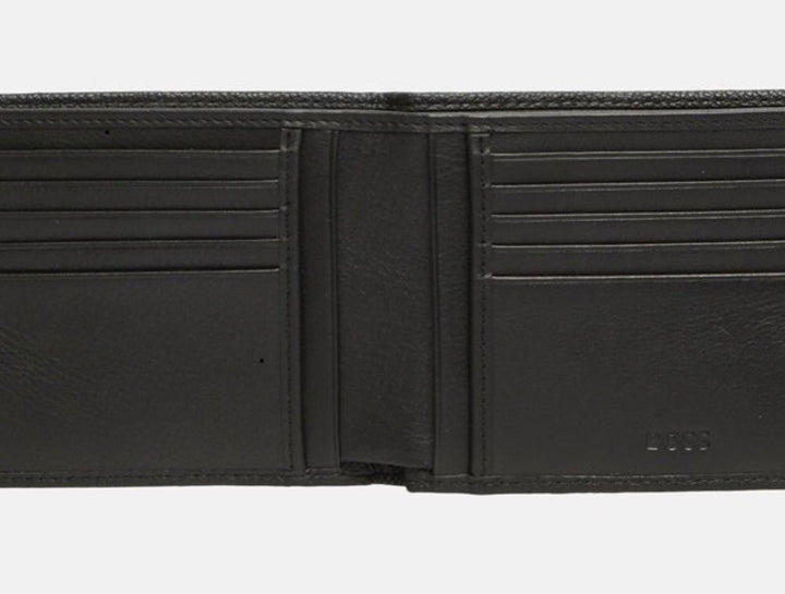 Boss Men Leather Wallet Black MT-50554128
