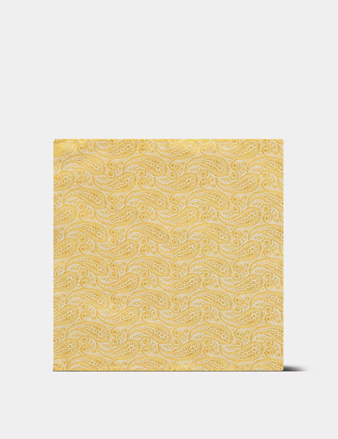 H & C Men Silk Paisley Design Pocket Hankies HADSA101 (Yellow)