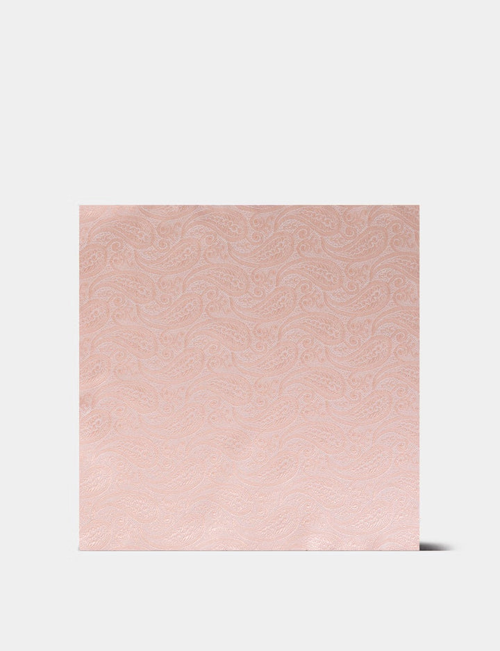 H & C Men Silk Paisley Design Pocket Hankies HADSA101 (Coral)