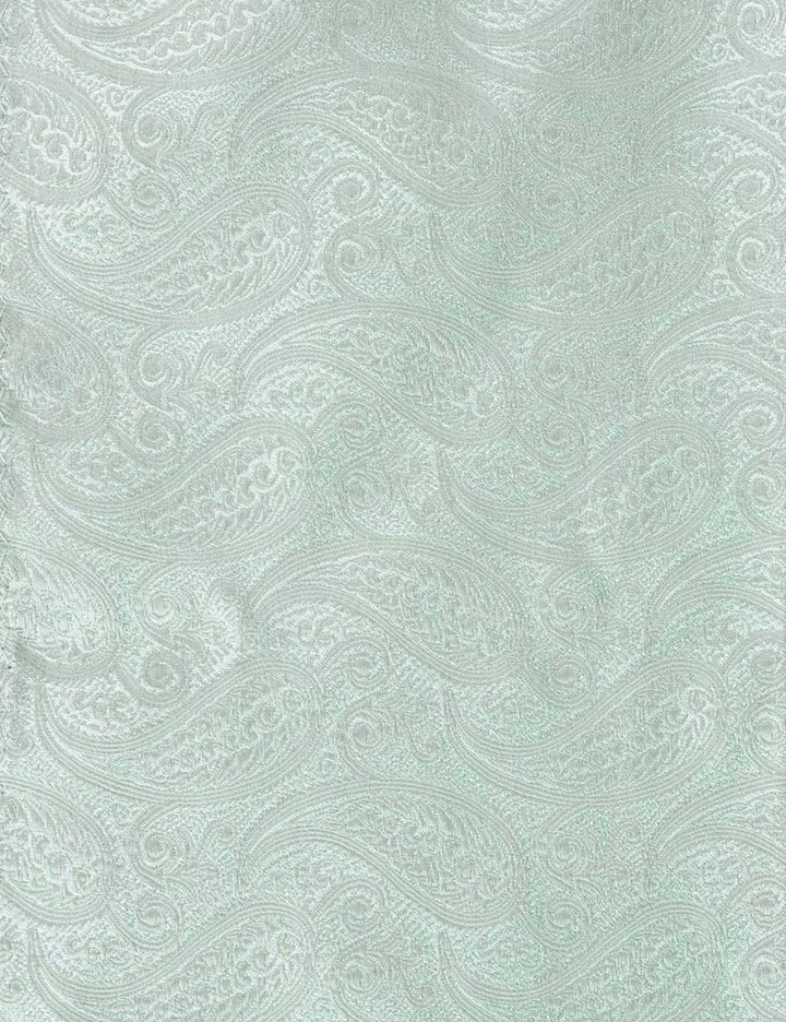 H & C Men Silk Paisley Design Pocket Hankies HADSA101 (Light Green)