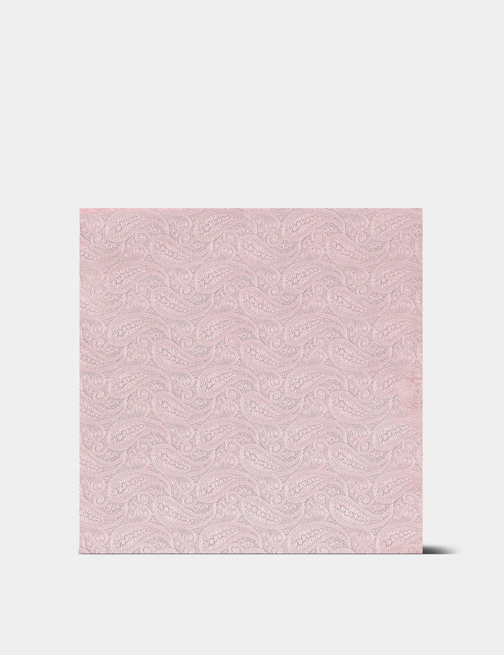 H & C Men Silk Paisley Design Pocket Hankies HADSA101 (Light Pink)