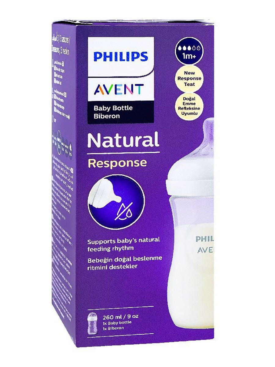 AP Baby Natural Response Feeding Bottle 1m+ 260ml 9oz SCY903/01