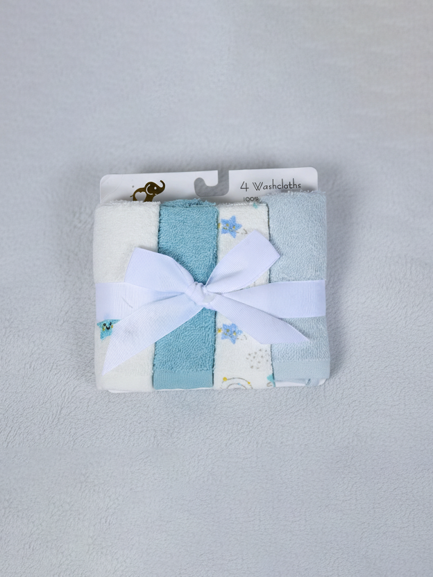 Bebe Favour Baby Wash Cloth 4Pk #BP61201 (S-25)