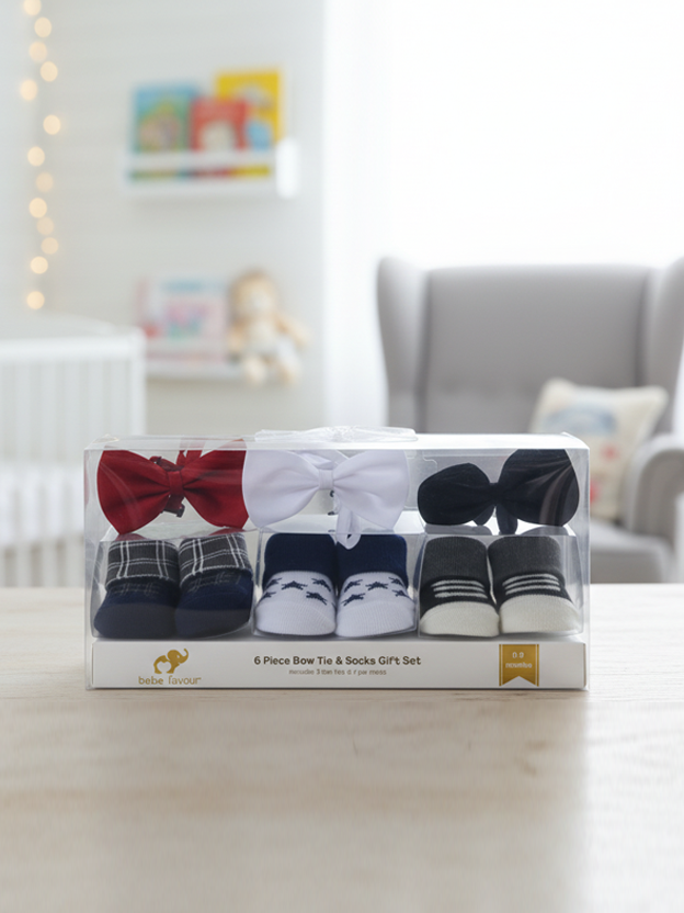 Hudson Baby Booties Socks Set 6Pcs #71592 (S-25)