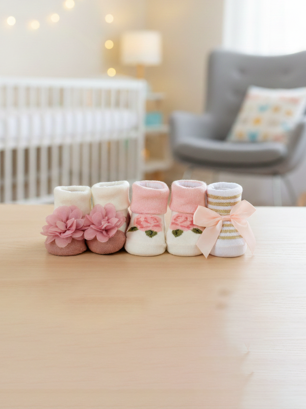 OK Baby Booties Socks Set 3Pk #MP71798 (S-25)