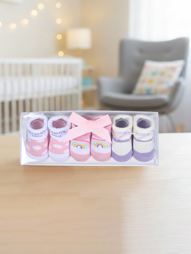 OK Baby Booties Socks Set 3Pk #MP71798 (S-25)