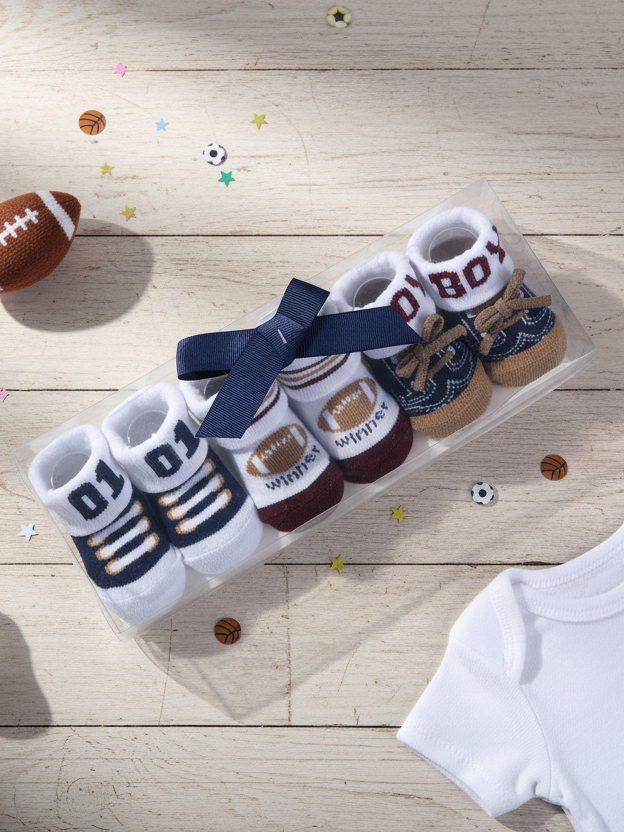 OK Baby Socks Booties Set 3Pk #KC71799 (S-25)