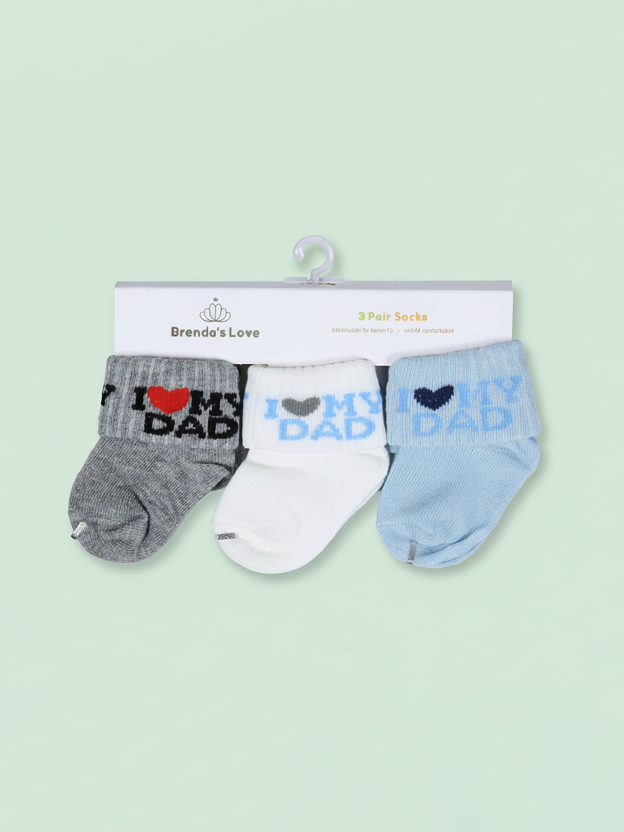 Brenda's Love Baby Socks 3Pk #01 (S-25)