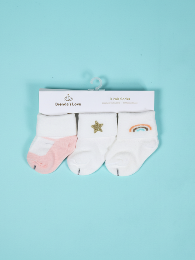 Brenda's Love Baby Socks 3Pk #01 (S-25)