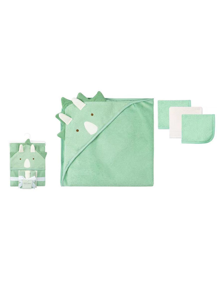 Imp Baby Bath Towel With Face Towel 4Pcs #D06912 (W-25)