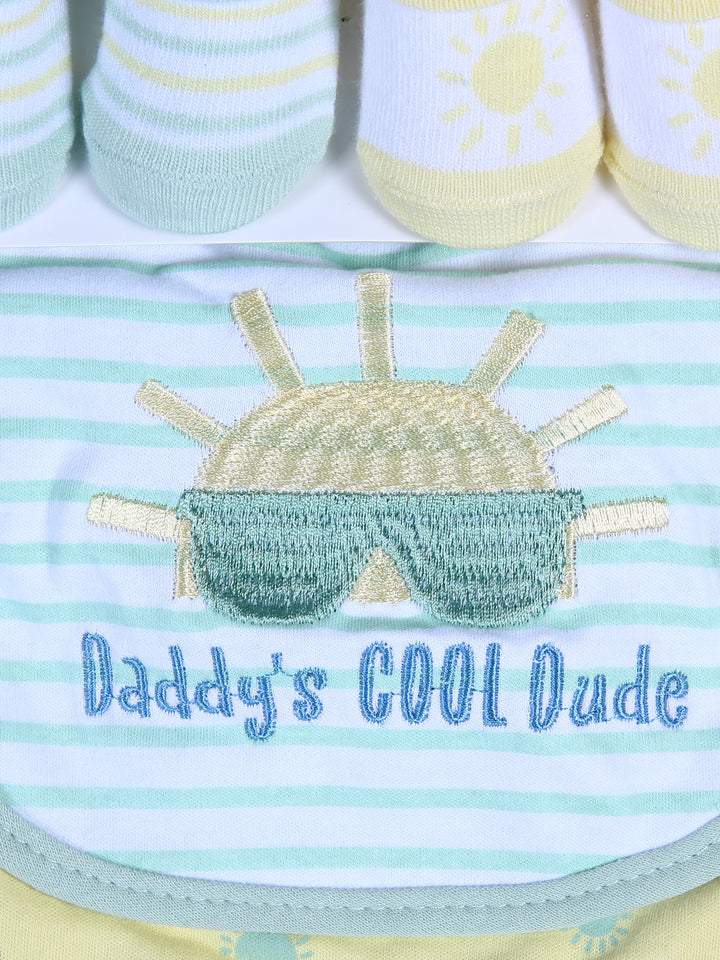 Duck & Duck Baby Bib Set With Booties #D05816 (W-25)