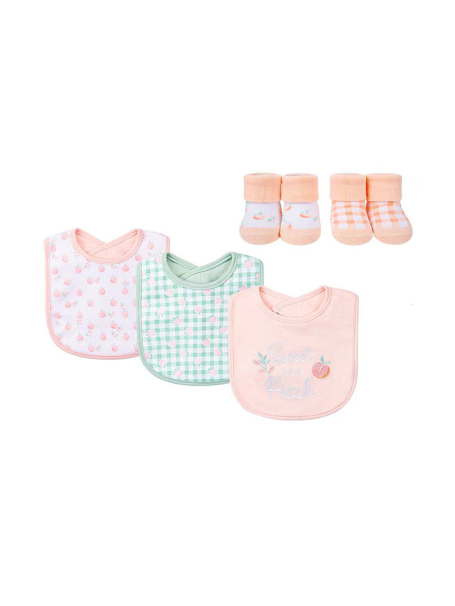 Duck & Duck Baby Bib Set With Booties #D05815 (W-25)