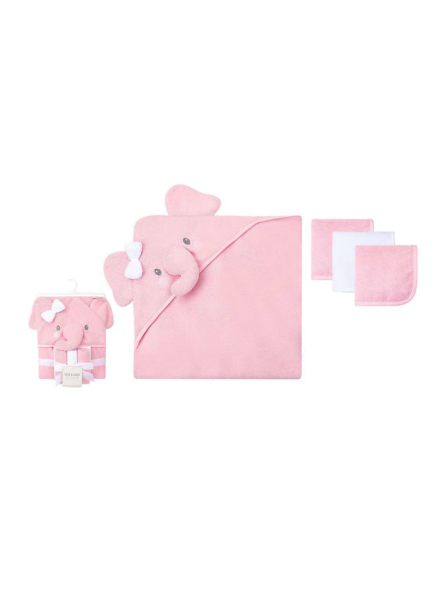 Imp Baby Bath Towel With Face Towel 4Pcs #D5156 (W-25)