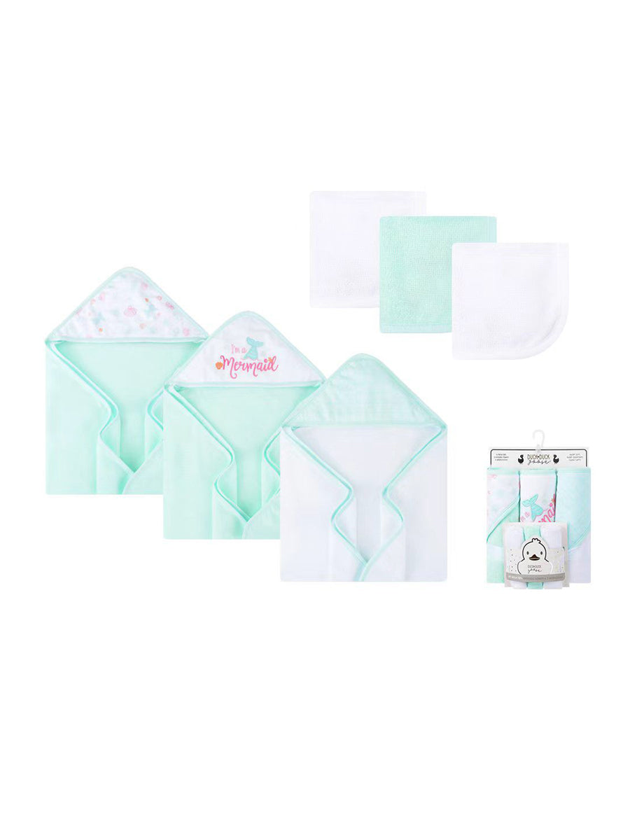 Duck & Duck Baby Bath Towel 6Pcs #D05120 (W-25)