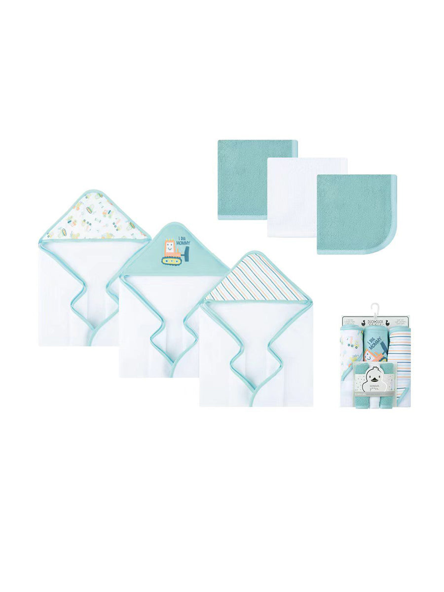 Duck & Duck Baby Bath Towel 6Pcs #D05131 (W-25)