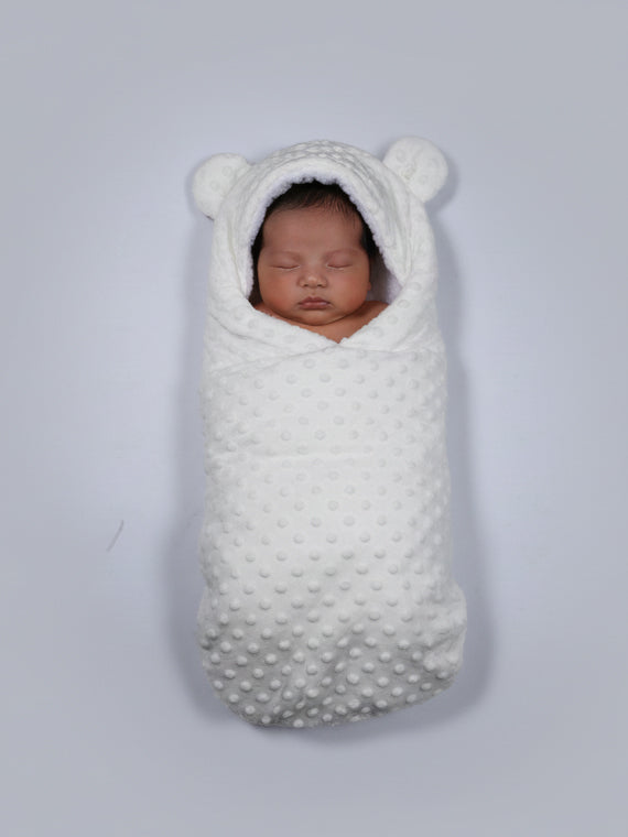 Imp Baby Velour Swaddle #04 (W-25)(White)