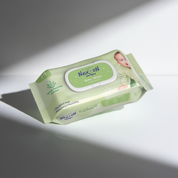 Nexton Baby Wipes Natural Aloe Vera 64 Sheets