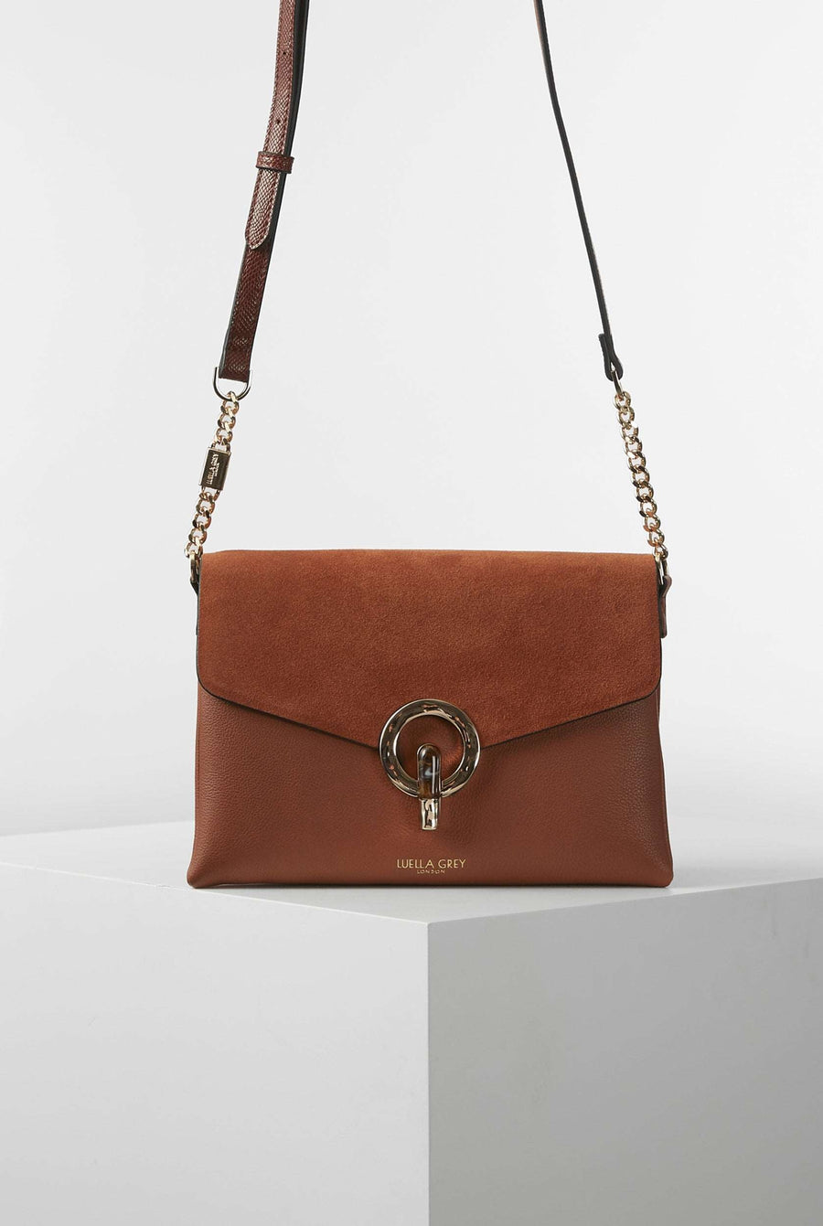 Anoushka Conker Three Compartment Crossbody