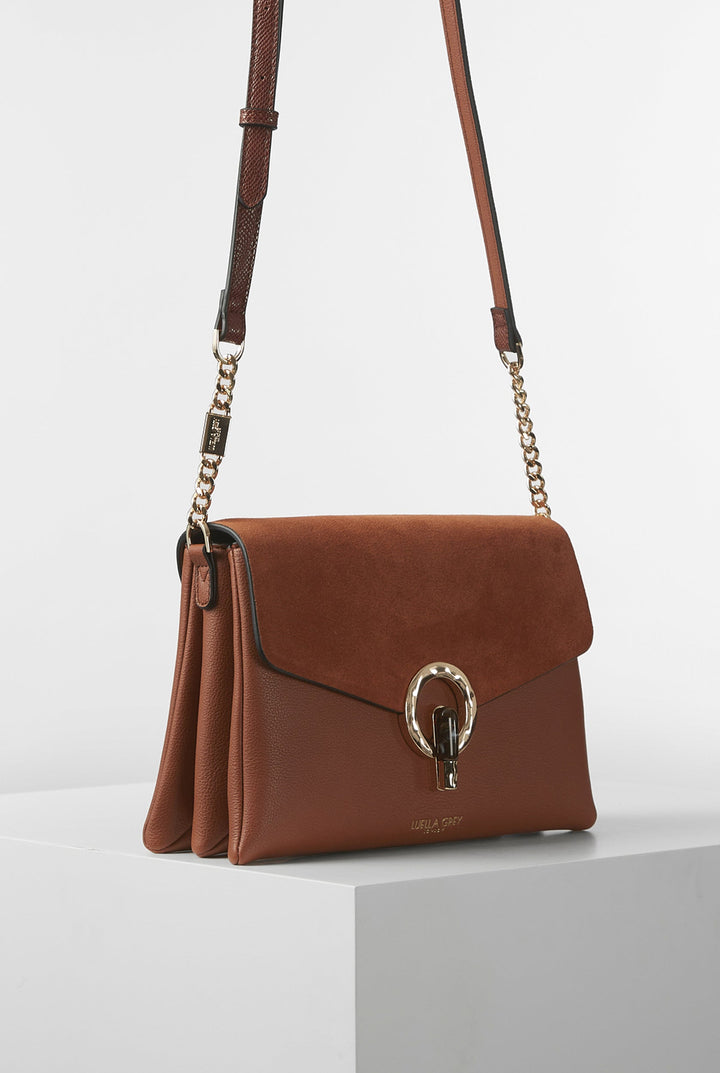 Anoushka Conker Three Compartment Crossbody