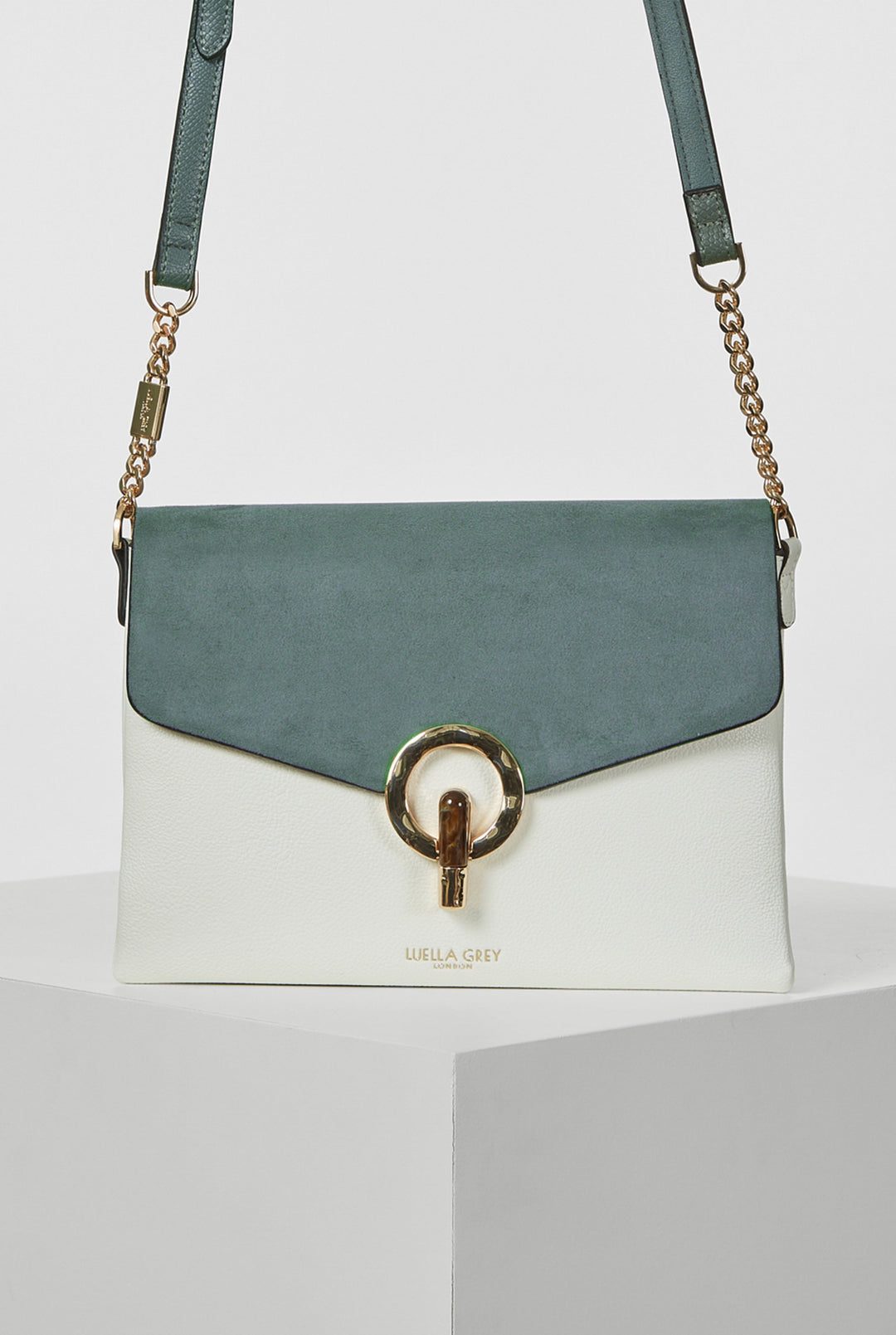 Anoushka Di White/Sea Green CrossBody