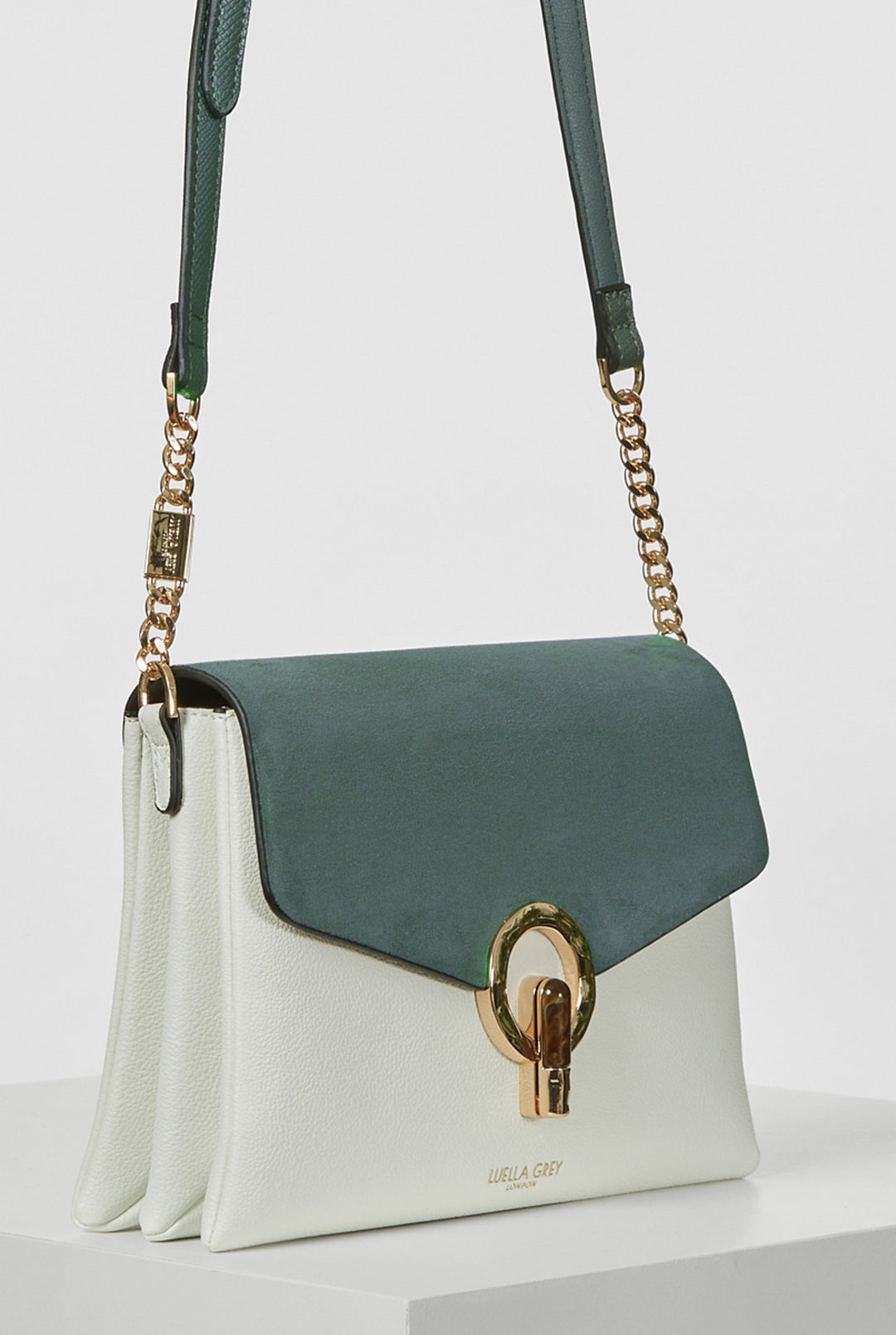 Anoushka Di White/Sea Green CrossBody