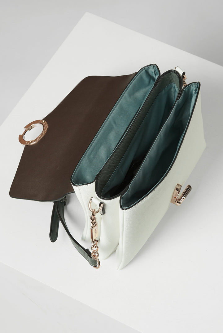 Anoushka Di White/Sea Green CrossBody