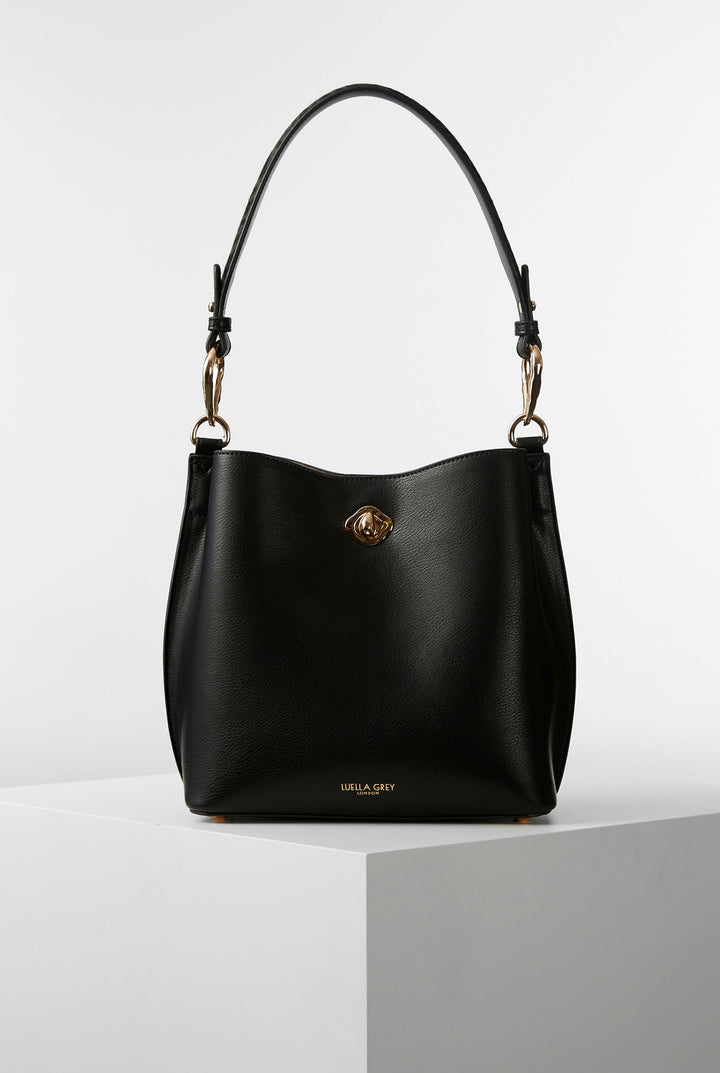 Celia Black Bucket Bag