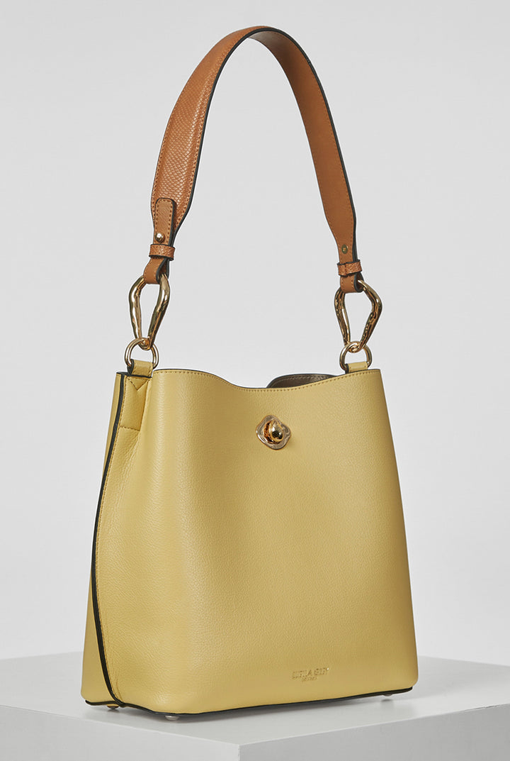 Celia Di Lemon/Camel Hobo Tote