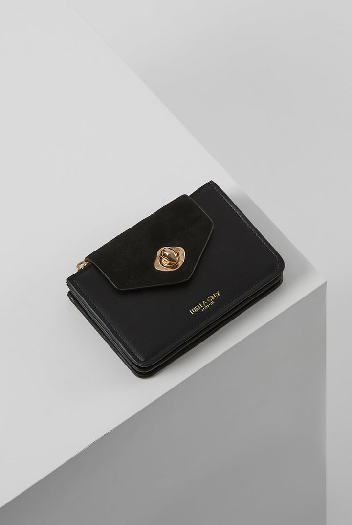 Hattie Black Small Turnlock Purse