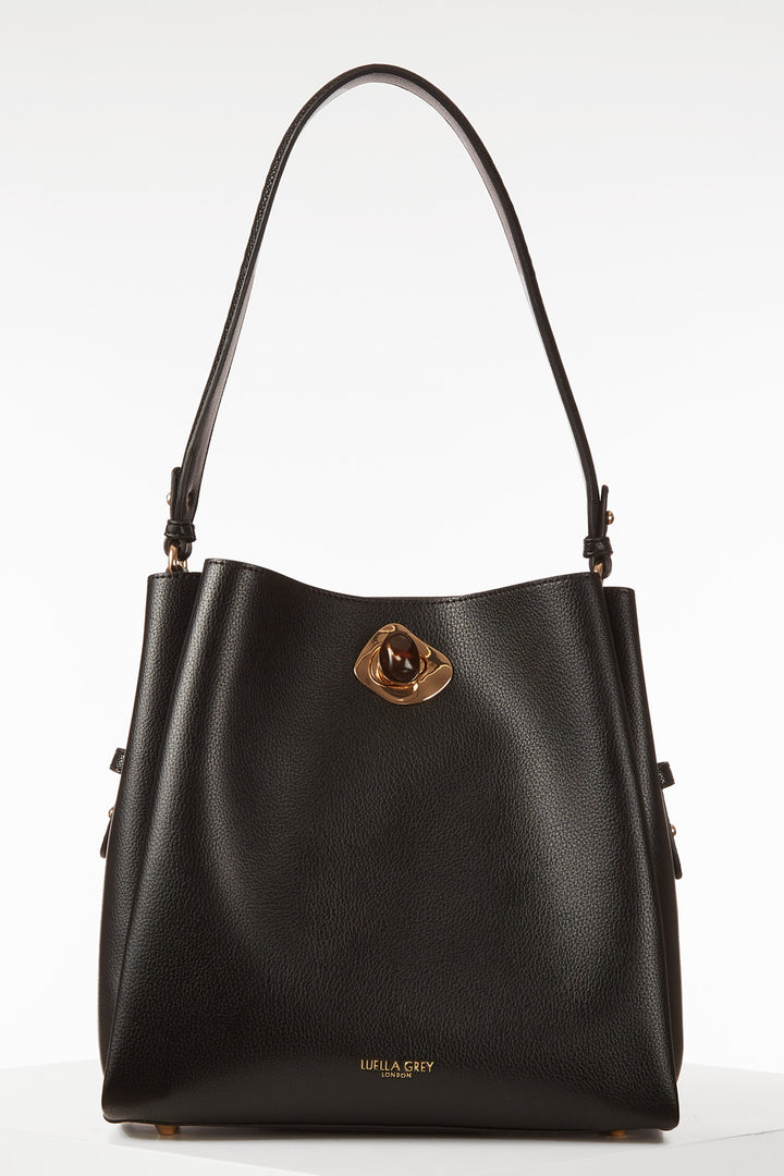 Henri Black Hobo Tote