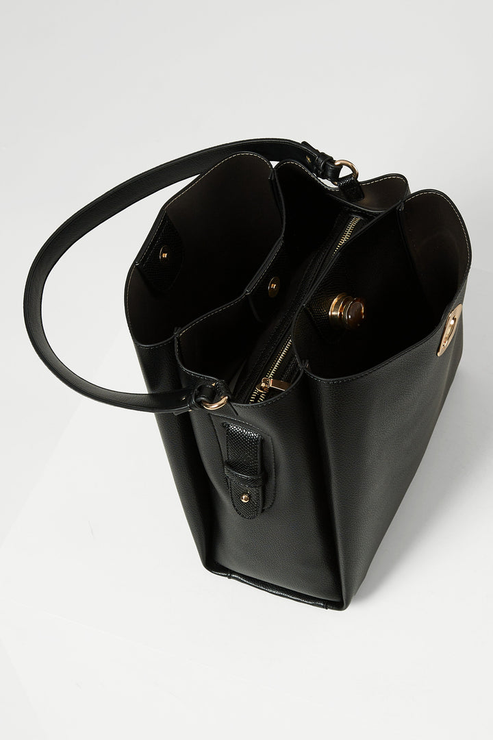 Henri Black Hobo Tote