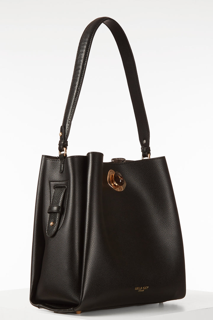 Henri Black Hobo Tote