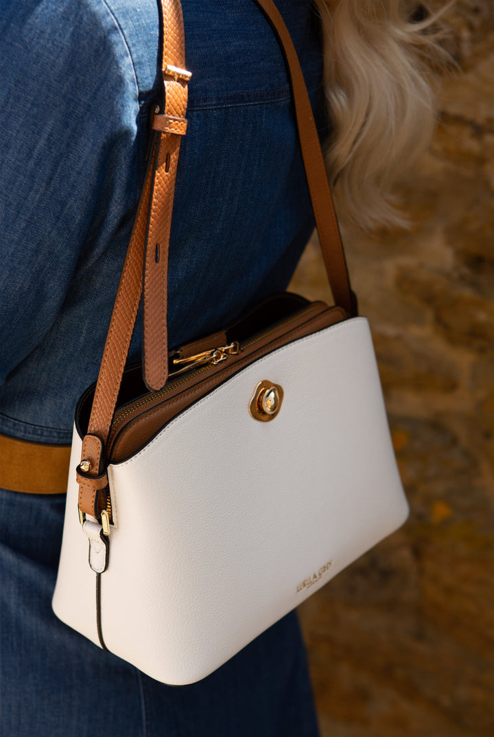 Julianna White/Camel CrossBody