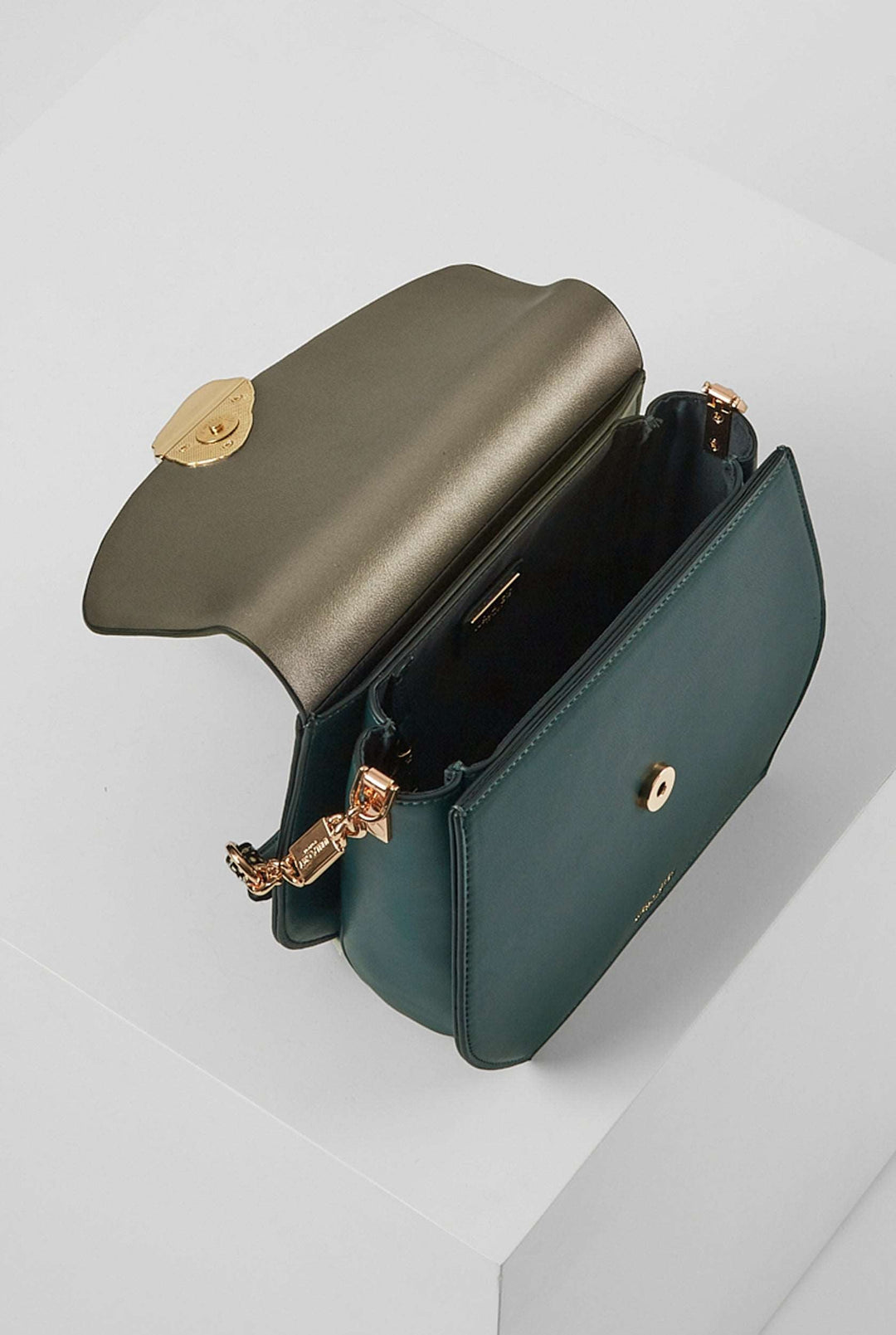 Lily Petrol Enamel Clasp Crossbody