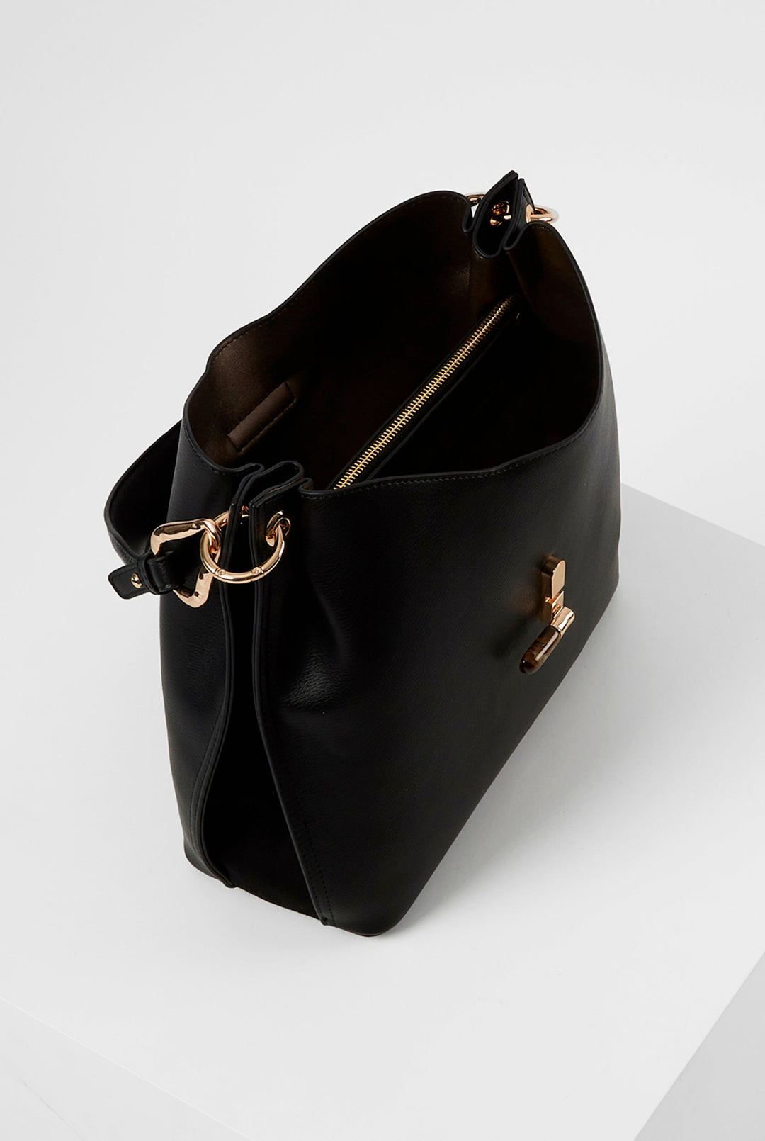 Lottie Black Resin Twistlock Hobo