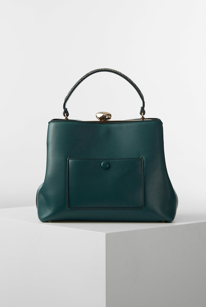 Louisa Petrol Framed Tote