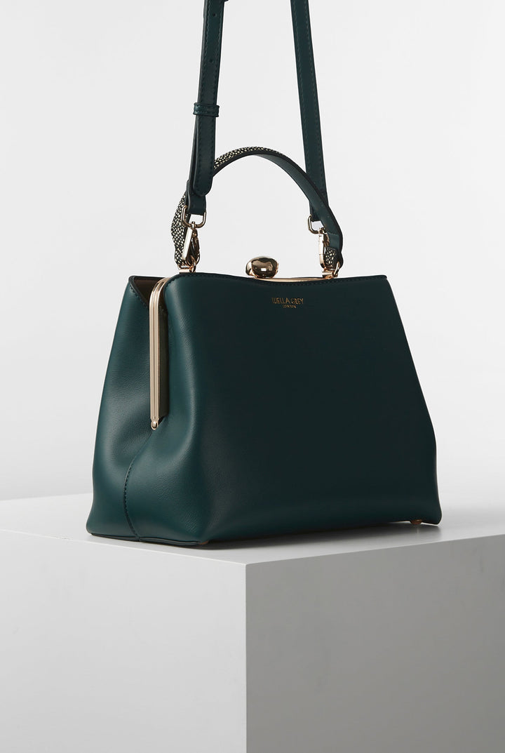 Louisa Petrol Framed Tote