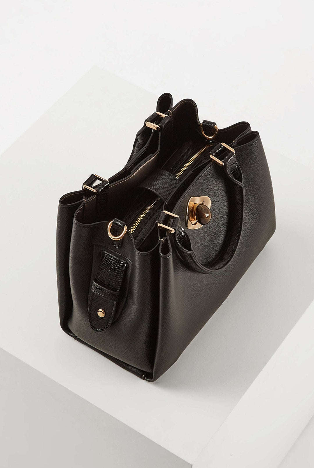 Margaux Black Grab Handle Crossbody