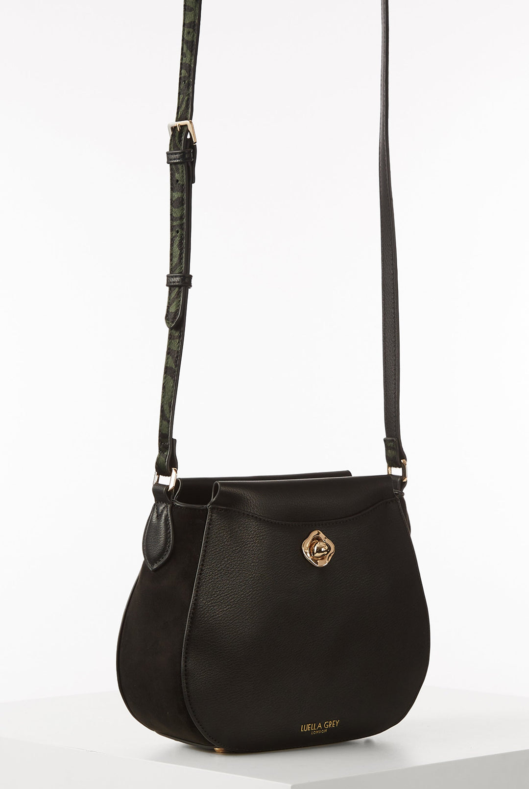 Natasha Black Saddle Crossbody