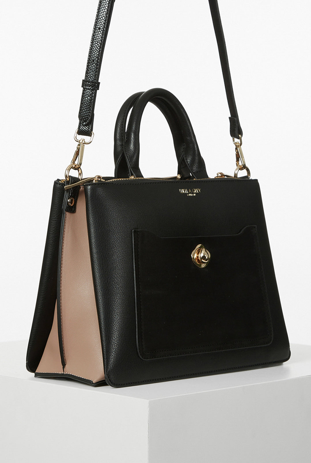 Olympia Black/Mocha Tote