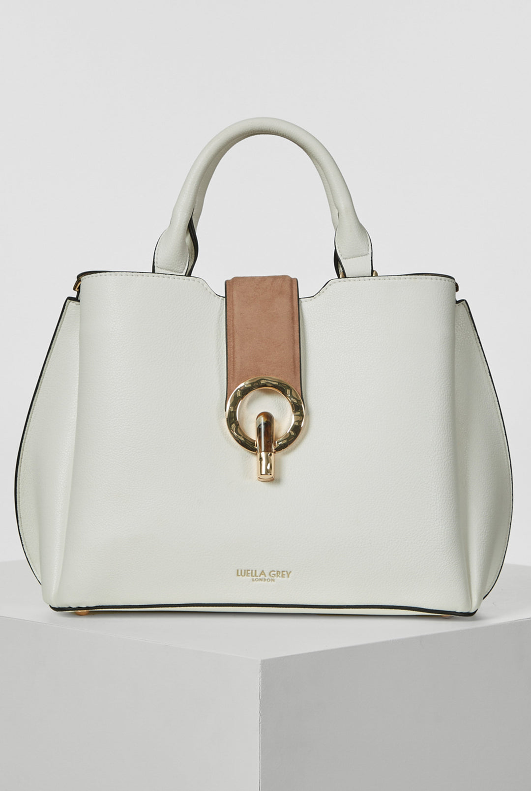 Orlanda White/Mocha Tote