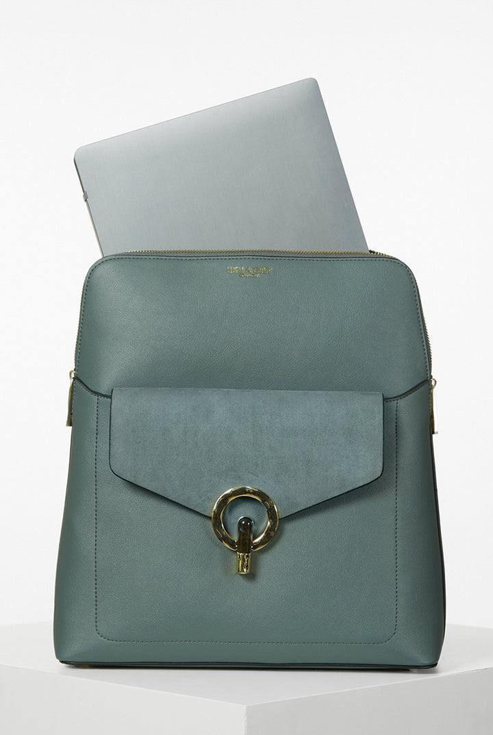 Peggy Sea Green Laptop Backpack