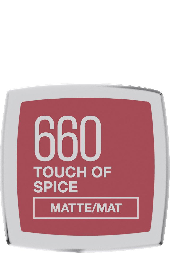 Maybelline Color Sensational Creamy Matte Lipstick Touch OF Spice 660