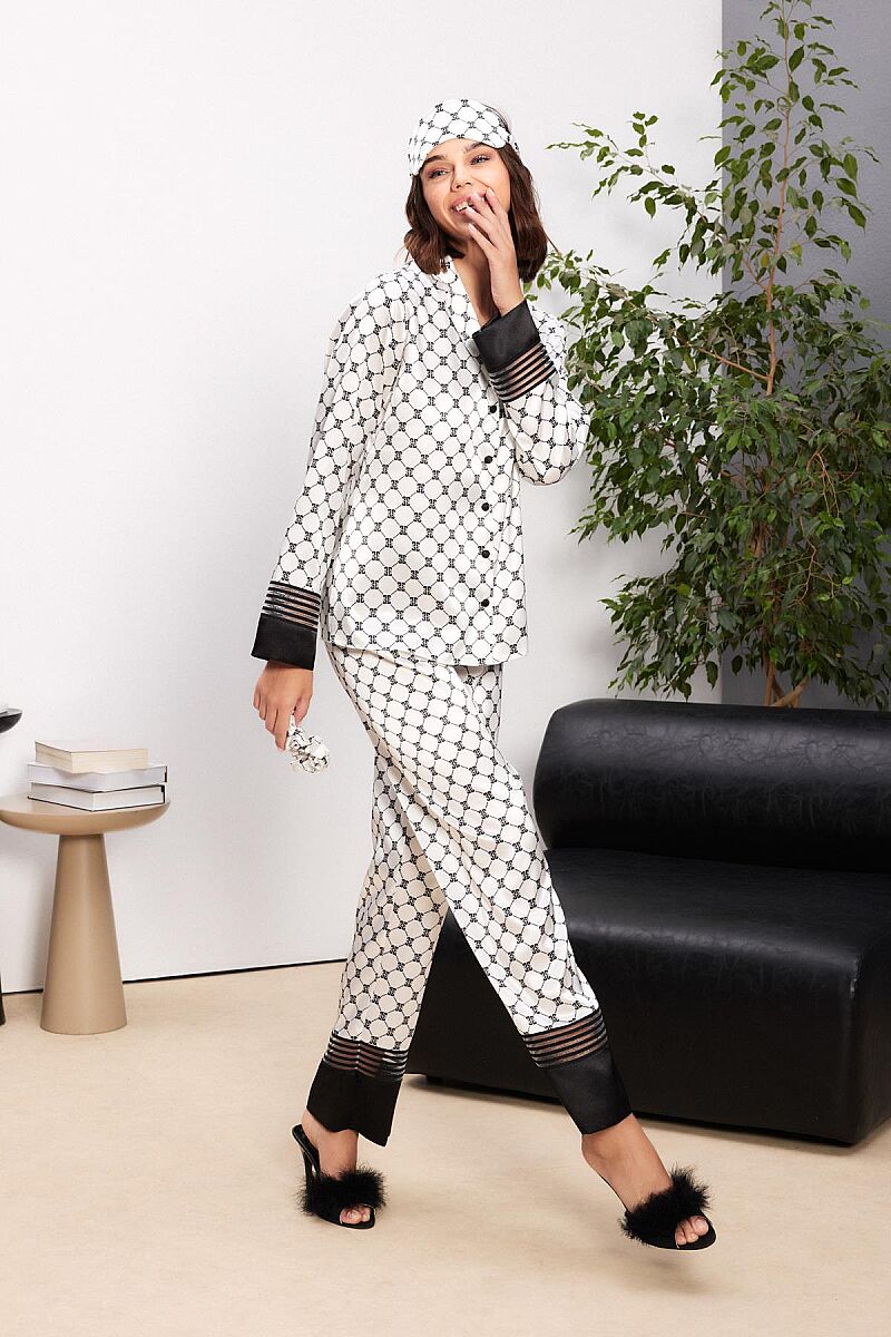 Pierre Cardin Ladies 2pcs Nighty Set With Eye Mask & Hair Band 1300