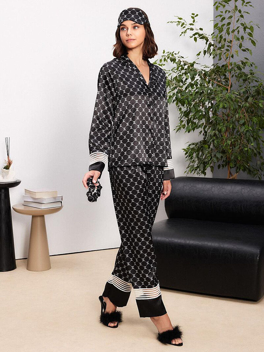 Pierre Cardin Ladies 2pcs Nighty Set With Eye Mask & Hair Band 1320