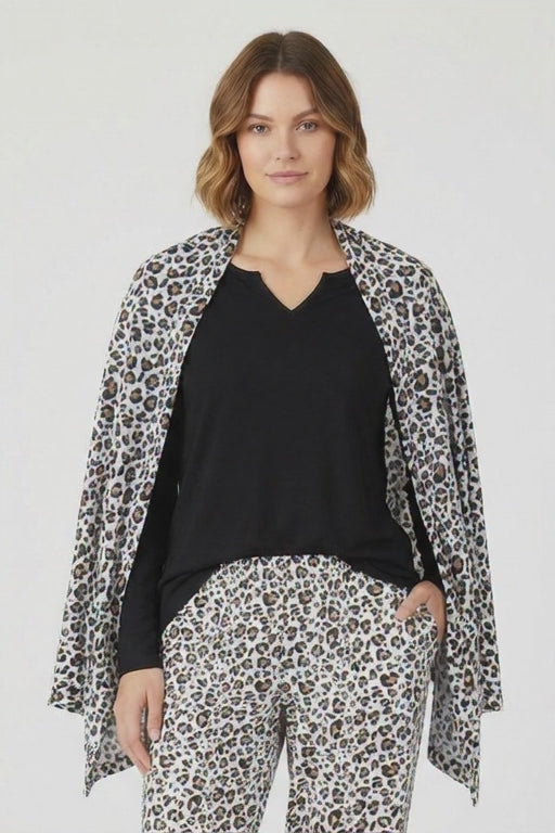 Liz Claiborne 3 Pcs Printed Sleep Set (Black)