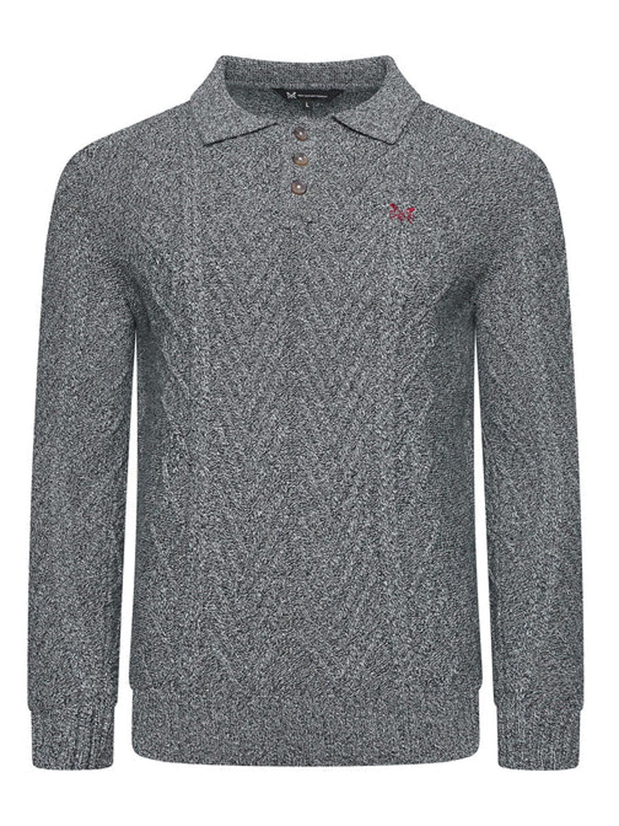 Crew Clothing Men L/S Button Neck OXMC058