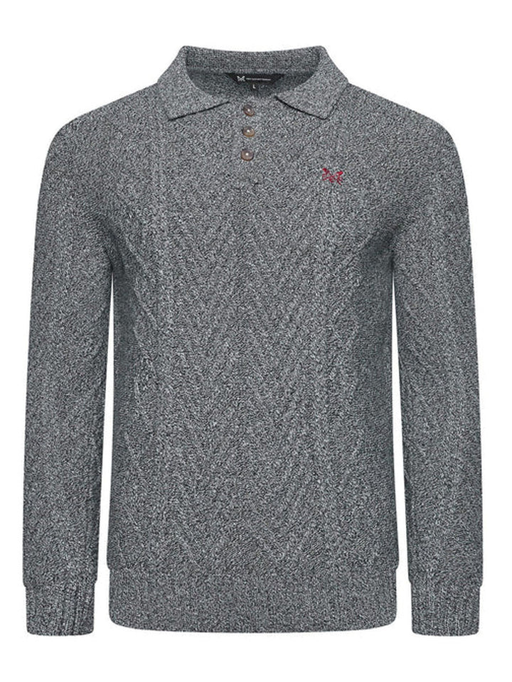 Crew Clothing Men L/S Button Neck OXMC058