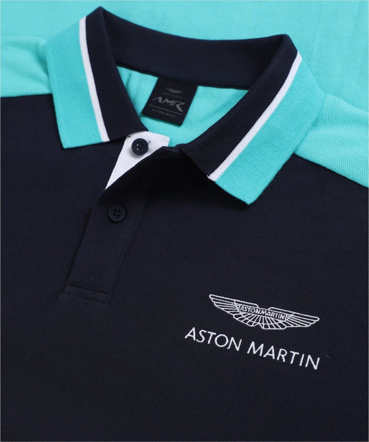 Hackett Mens S/S Aston Martin Col-Block Polo HM563159